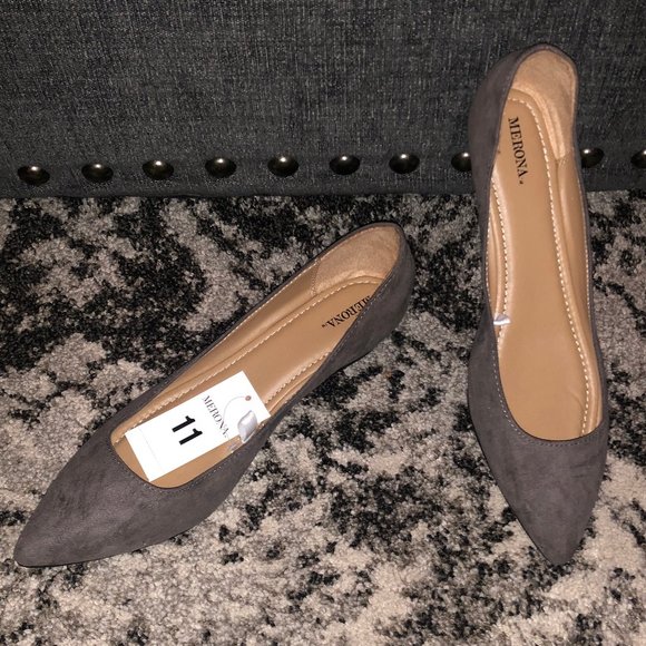 Merona NWT Drew Ballet Flats - Grey - Picture 2 of 6